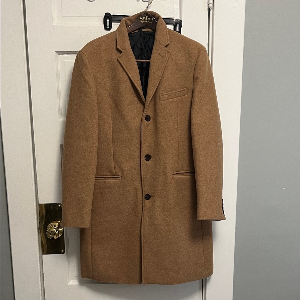 J. Crew Tan Men’s Wool Overcoat